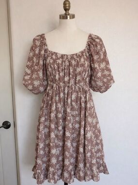 By Together Brown Floral Mini Dress